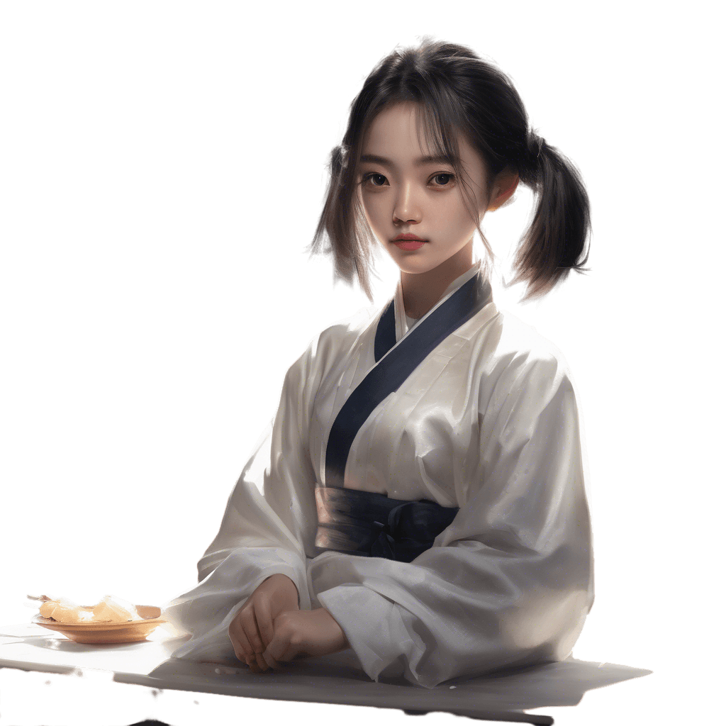 奶油风的少女。