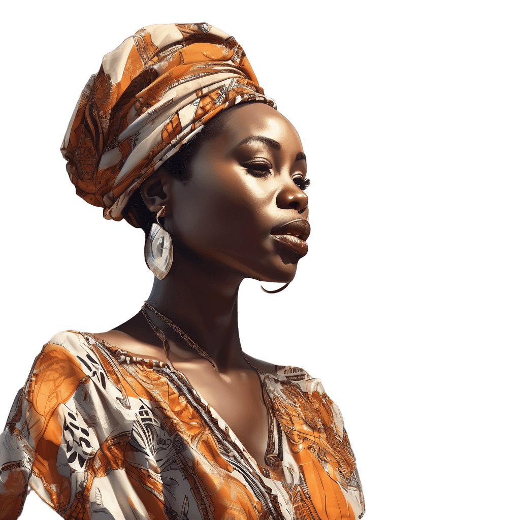 AN AFRICAN WOMAN ON A HOLIDAY IN PARIS